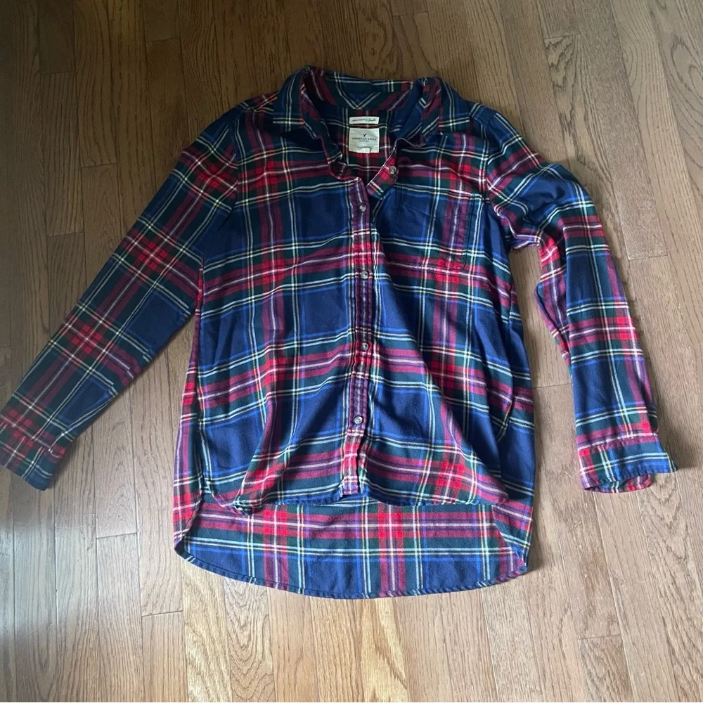 American Eagle Outfitters Multicolor Plaid Shirt - Picture 1 of 3